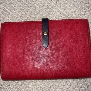 Celine large strap bifold wallet collection by Phoebe Philo